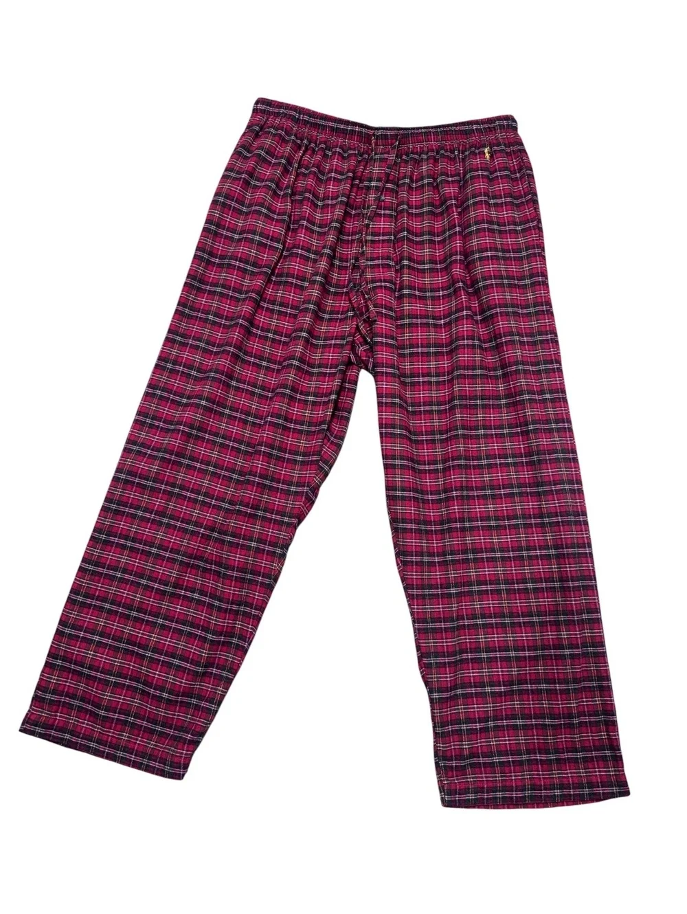 Polo Ralph Lauren Mens XL Red Tartan Plaid Pajama Pants Sleepwear Lounge Pony